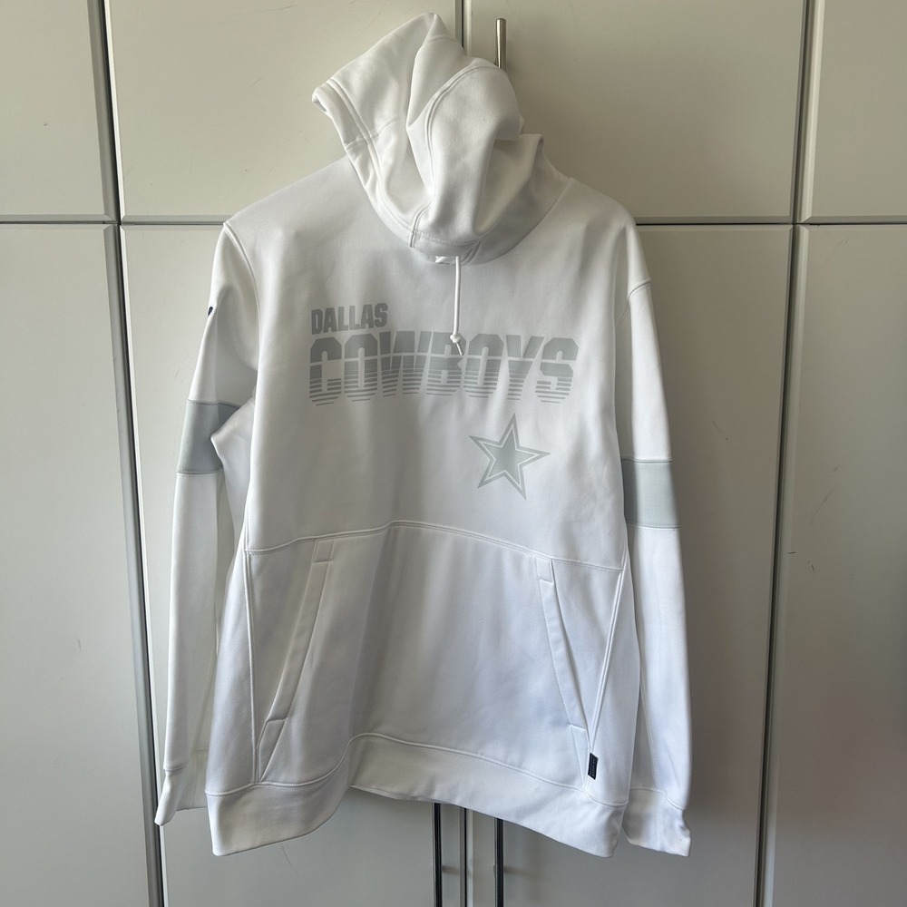Nike NFL Dallas Cowboys Dri-FIT On-Field Hoodie White Mens XL Sweatshirt